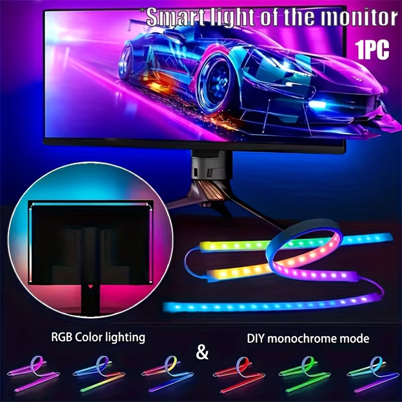 Led Gaming Light Strip - شريط إضاءة RGB للألعاب، إضاءة خلفية