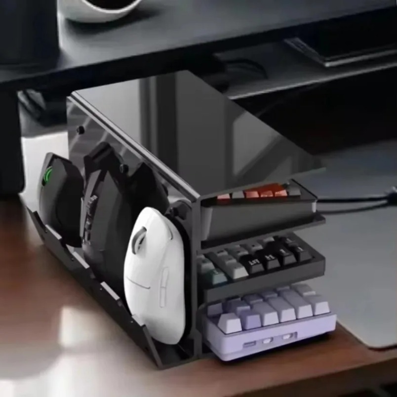 Gaming Console With Keyboard - حامل لوحة مفاتيح ثلاثي الطبقات من