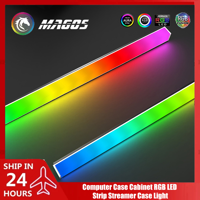 Led Gaming Light Strip - خزانة الكمبيوتر المكتبي RGB LED قطاع