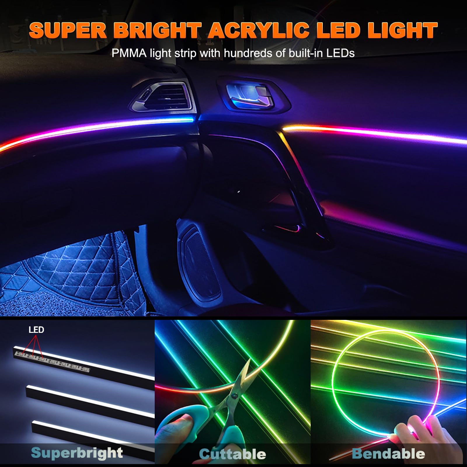 مصباح داخلي من الأكريليك LED ، - مراجعة Led Gaming Light Strip وسعره