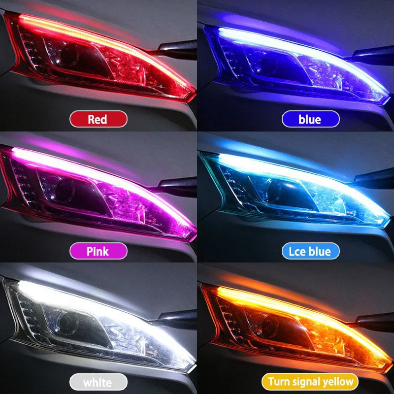 2 قطعة سيارة DRL مرنة مقاوم لل - مراجعة Led Gaming Light Strip وسعره