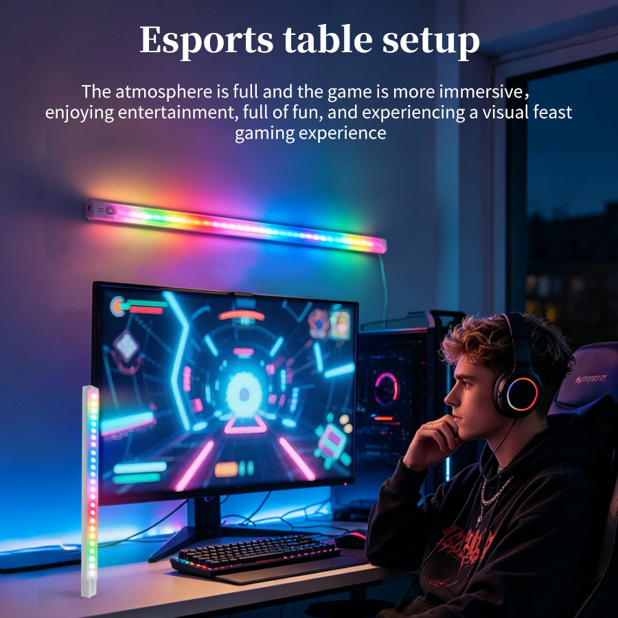 مصباح خزانة LED مزود بمستشعر ح - مراجعة Led Gaming Light Strip وسعره