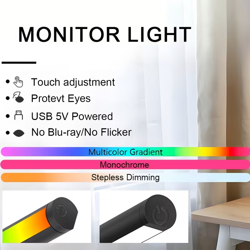 ضوء LED معلق بشاشة USB 5 فولت  - مراجعة Led Gaming Light Strip وسعره