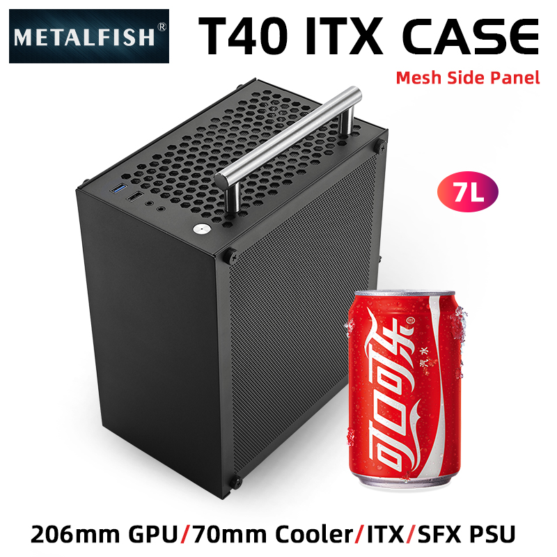 METALFISH T40 Mini ITX حافظة س - مراجعة Console Gaming Pc Case وسعره