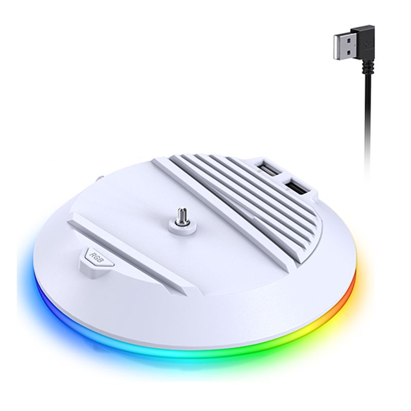حامل عمودي AED7 مع إضاءة RGB ل - مراجعة Gaming Console Holder وسعره