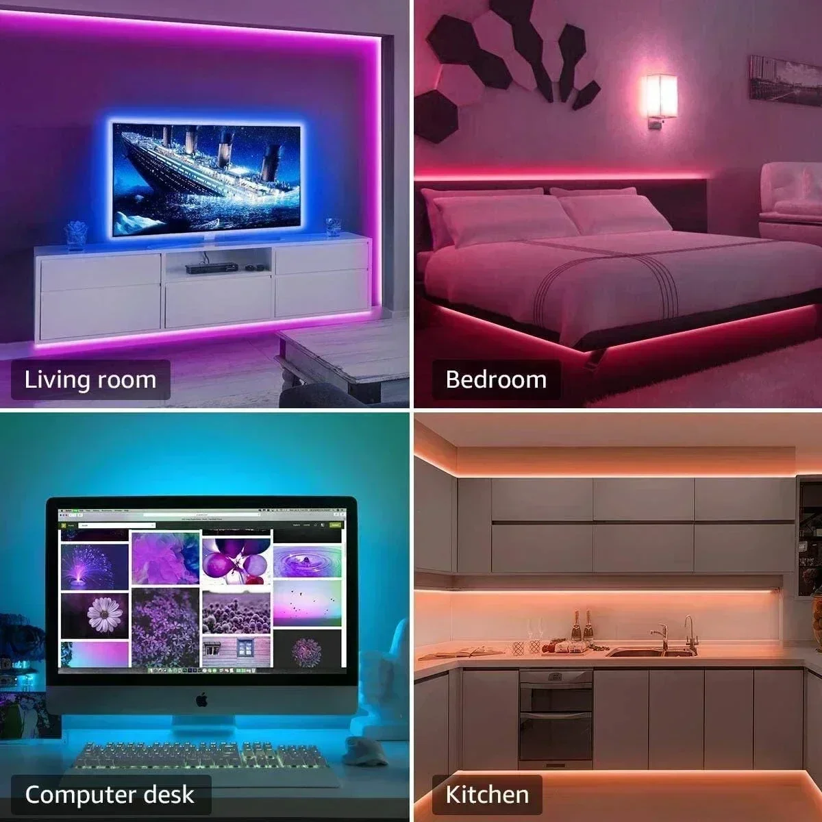 الذكية RGB LED الألعاب شرائط م - مراجعة Led Gaming Light Strip وسعره