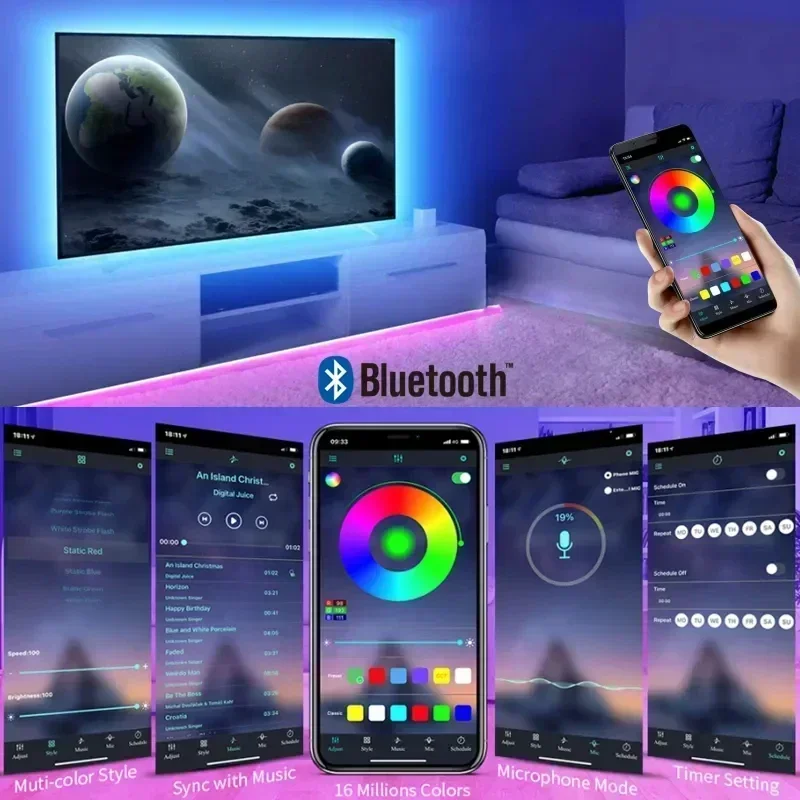 الذكية RGB LED الألعاب شرائط م - مراجعة Led Gaming Light Strip وسعره
