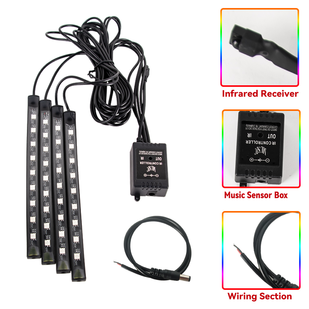 LED دراجة نارية سيارة جو القدم - مراجعة Led Gaming Light Strip وسعره
