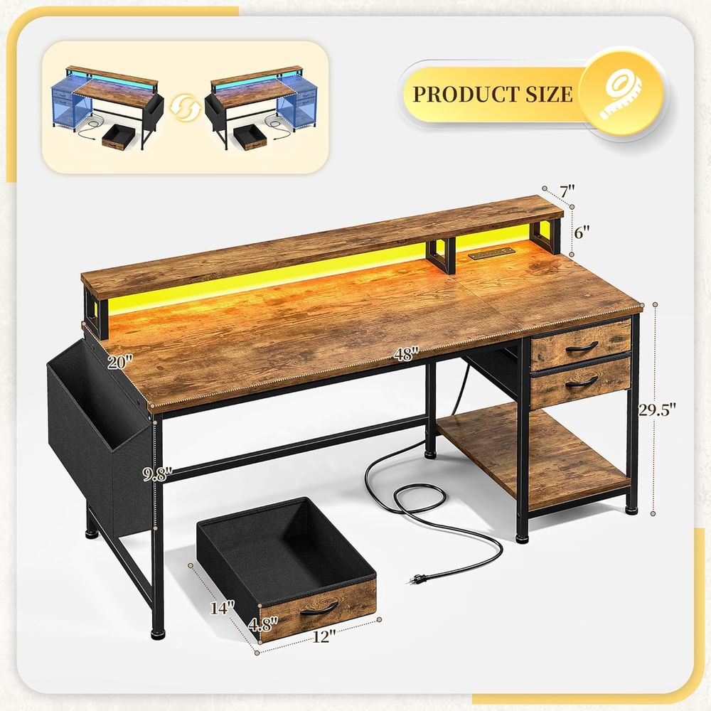 طاولة ألعاب مدمجة 48 بوصة مع إ - مراجعة Led Gaming Light Strip وسعره