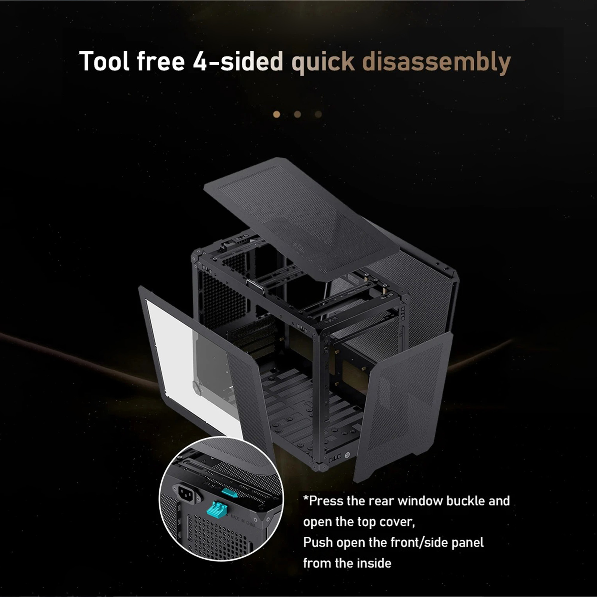 حافظة MATX بمقبض شبكي من JONSB - مراجعة Console Gaming Pc Case وسعره