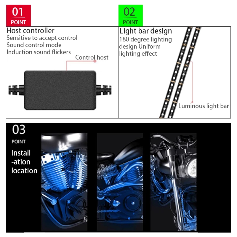 LED دراجة نارية الزخرفية المحي - مراجعة Led Gaming Light Strip وسعره