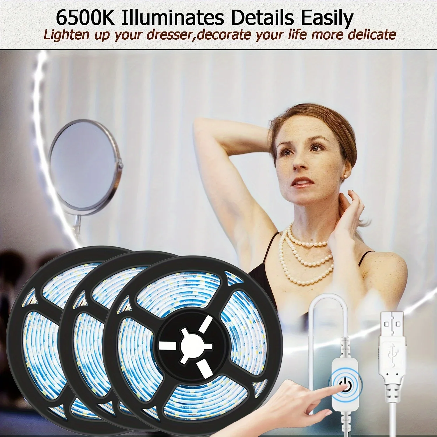 USB LED قطاع أضواء 5 فولت 2835 - مراجعة Led Gaming Light Strip وسعره