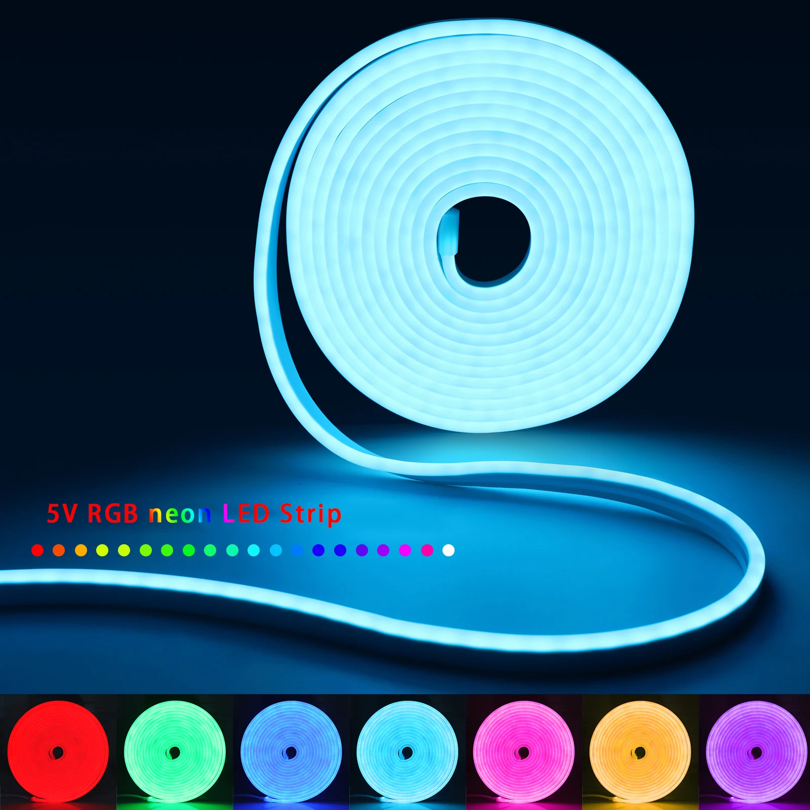 1-5 متر RGB LED شريط ضوء النيو - مراجعة Led Gaming Light Strip وسعره
